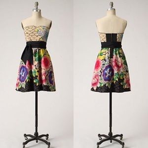 Anthropologie Moulinette Soeurs Painted Lotus Dress